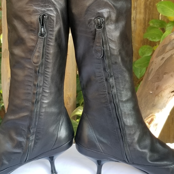 Giuseppe Zanotti gorgeous kitten heels tall knee high leather boots Size 36 - Picture 10 of 16